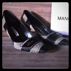 Manolo Blahnik Kitten Heels Pumps Shoes, 39.5 - 9